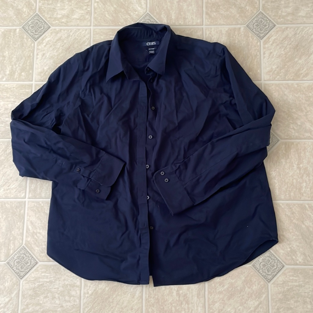 Chaps Navy Button Down